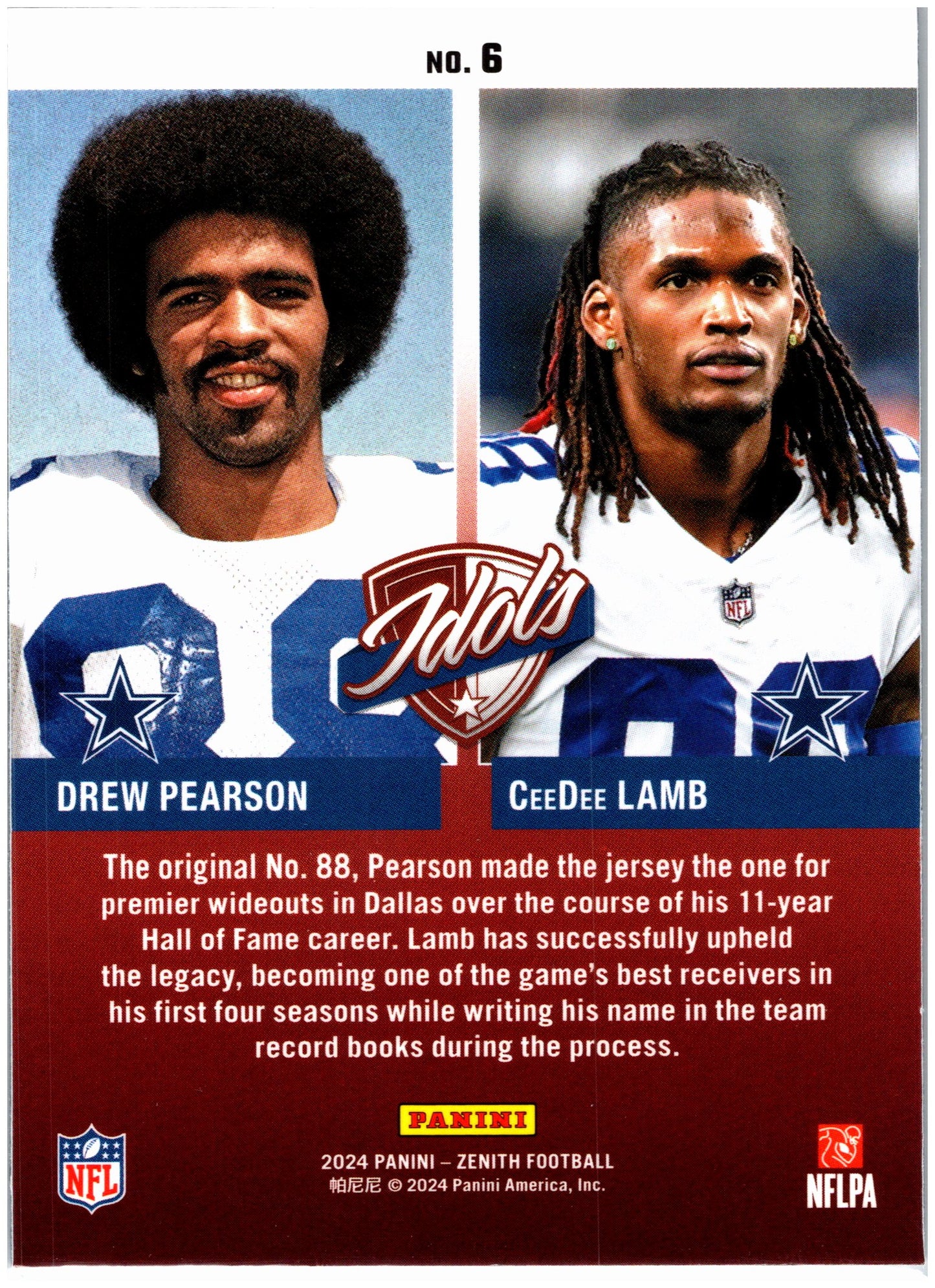 Panini Zenith #6 CeeDee Lamb Idols