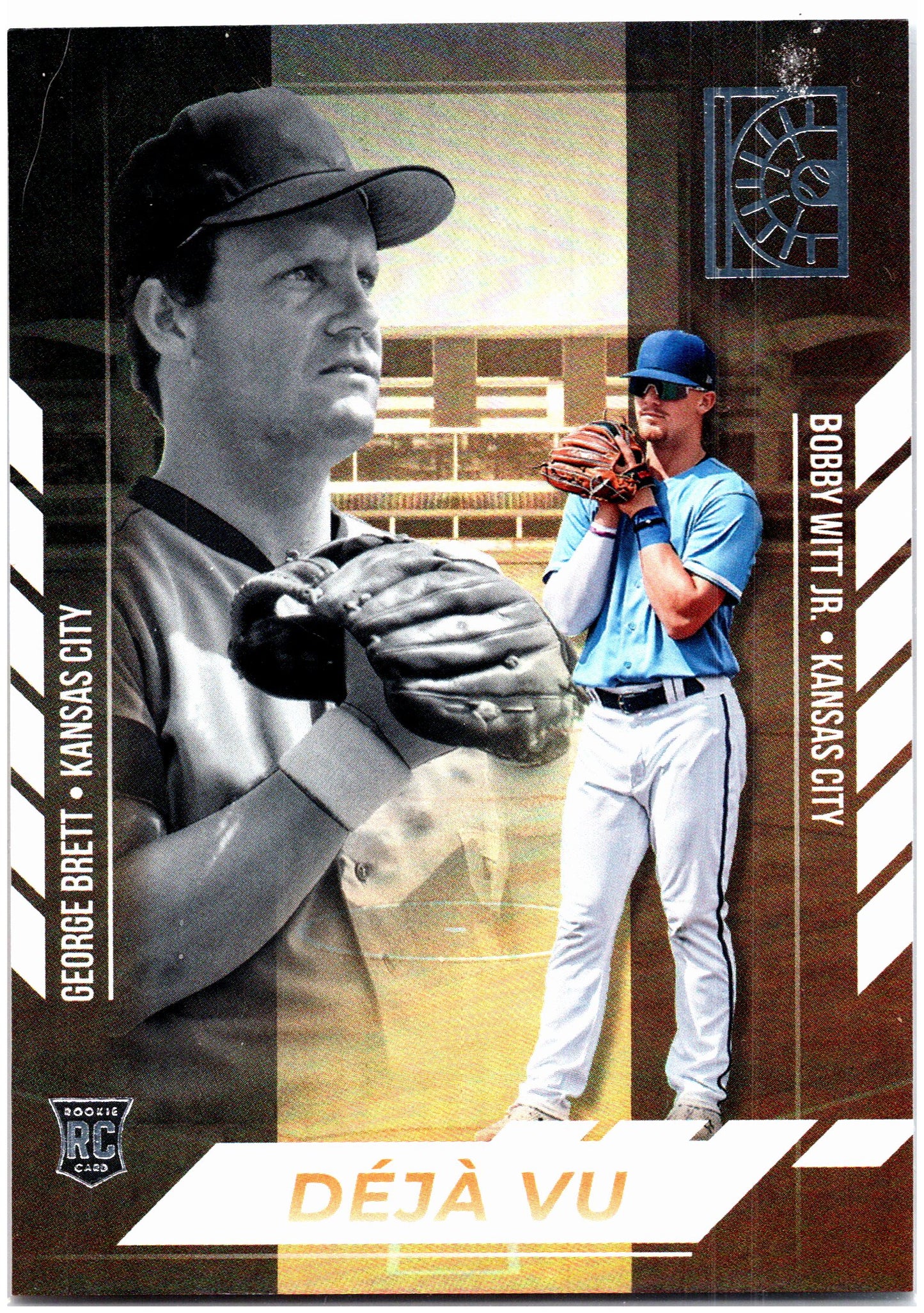 2022 Panini Capstone #DV-5 George Brett / Bobby Witt Jr. Deja Vu