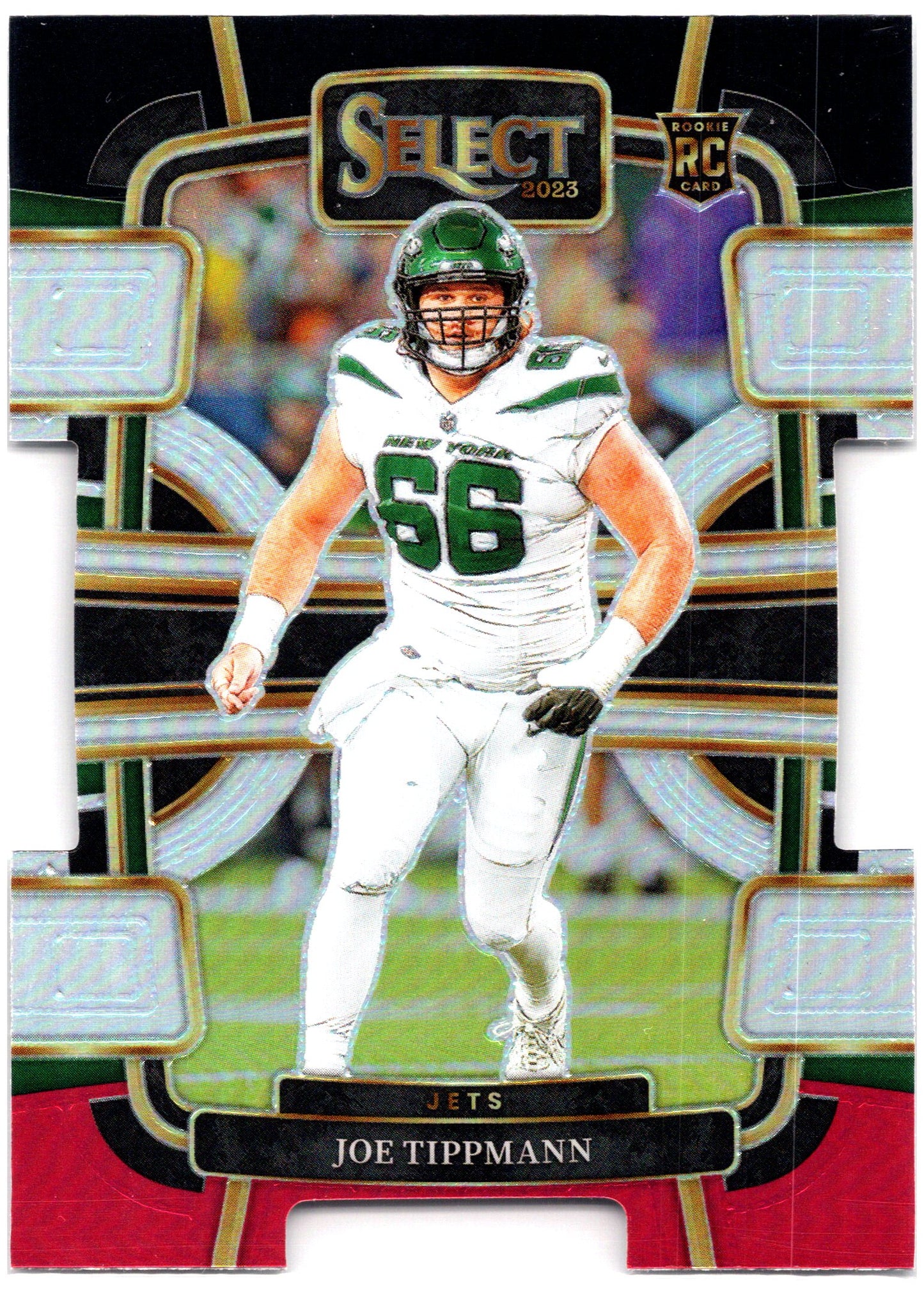 2023 Panini Select #78 Joe Tippmann Red and Yellow Prizms Die Cuts