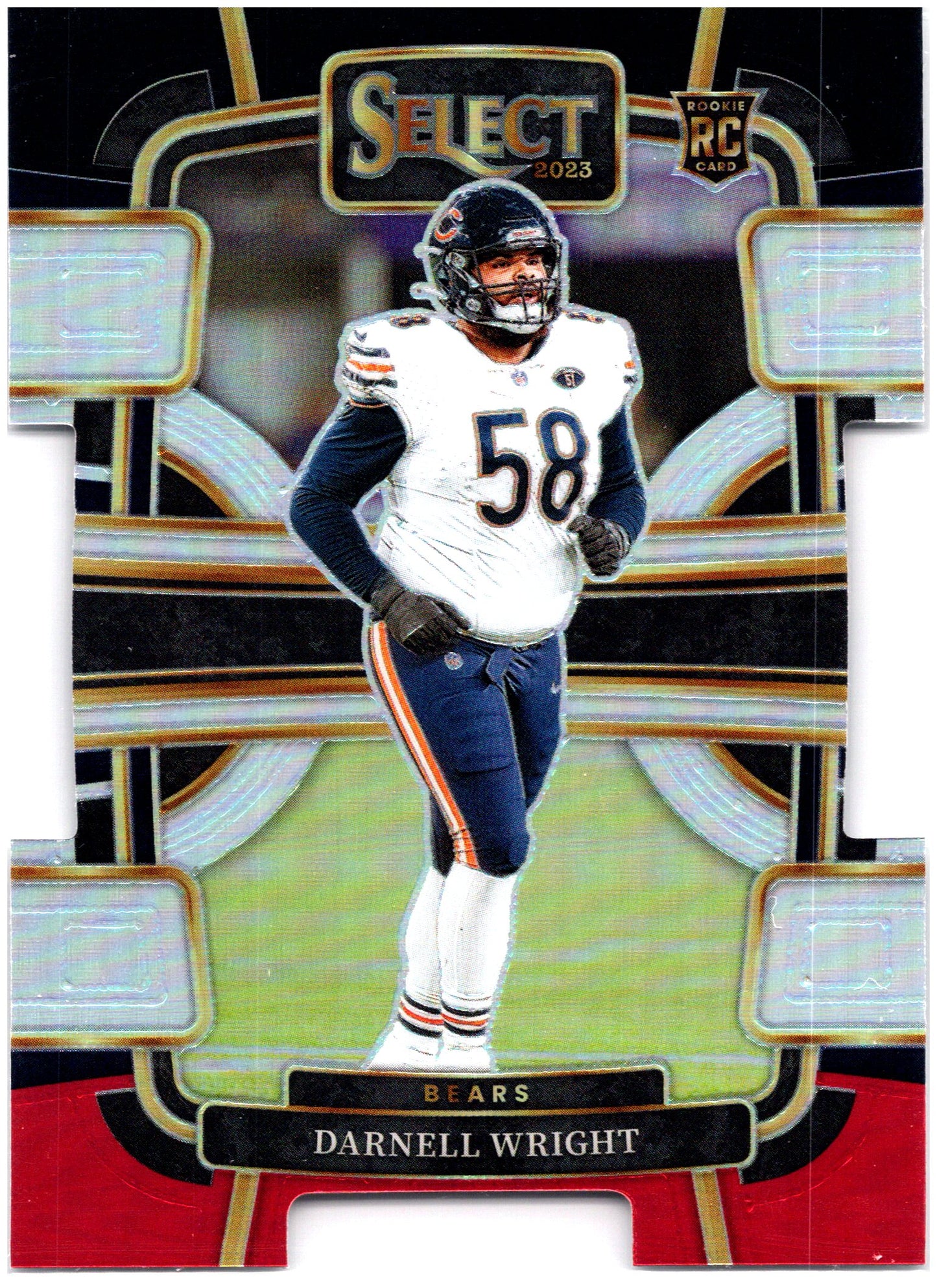 2023 Panini Select #17 Darnell Wright Black and Red Prizms Die Cuts