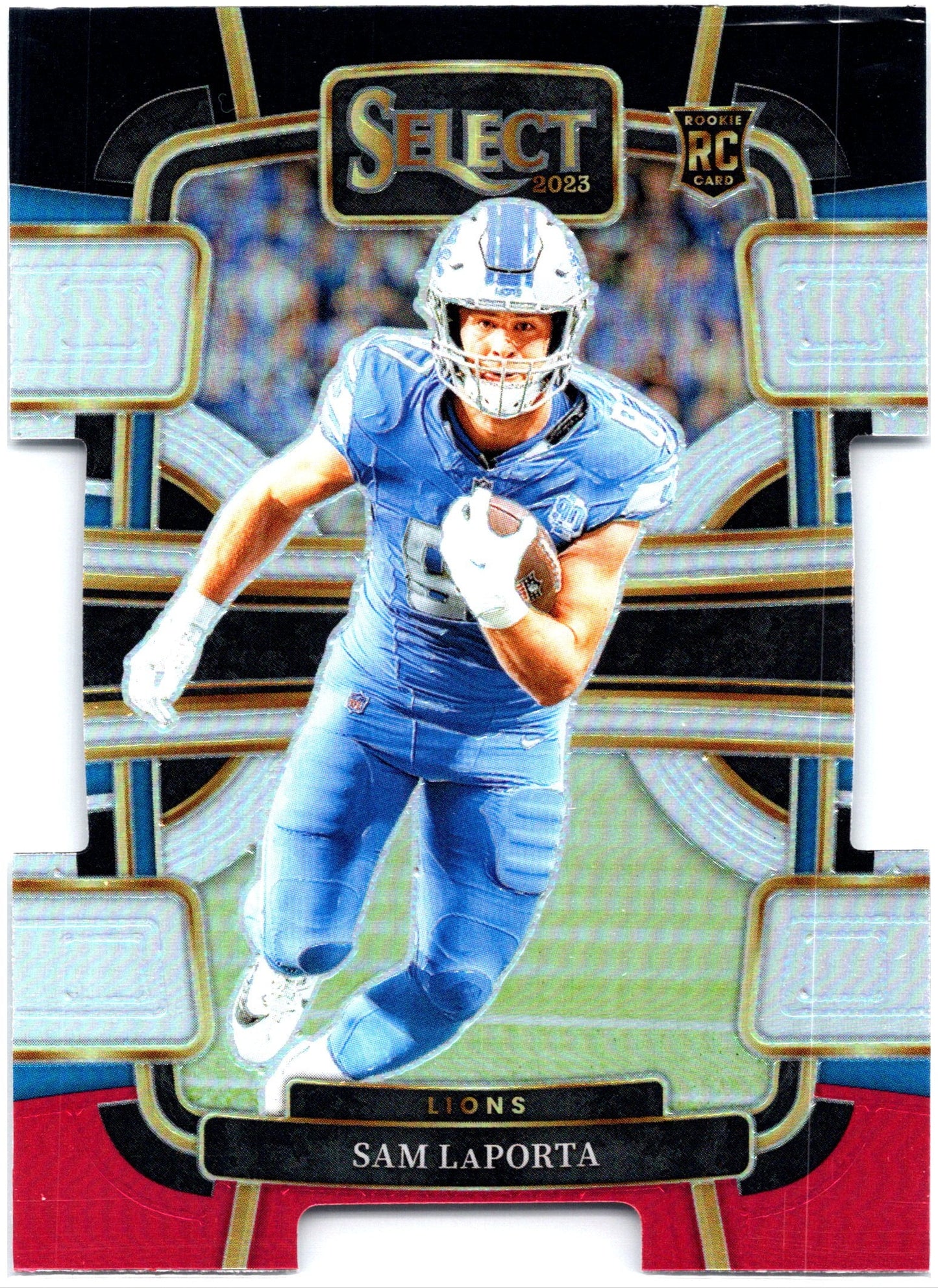 2023 Panini Select #35 Sam LaPorta Black and Red Prizms Die Cuts