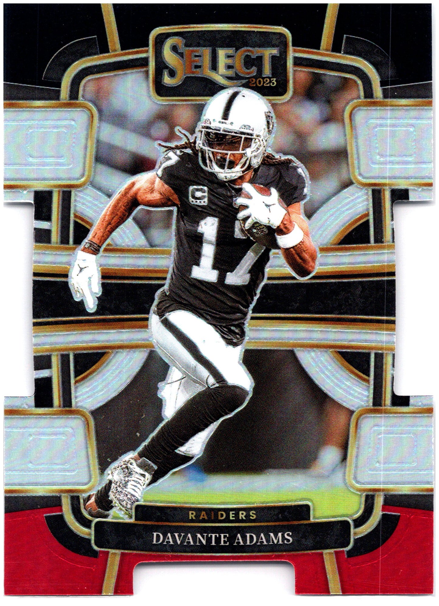 2023 Panini Select #59 Davante Adams Black and Red Prizms Die Cuts