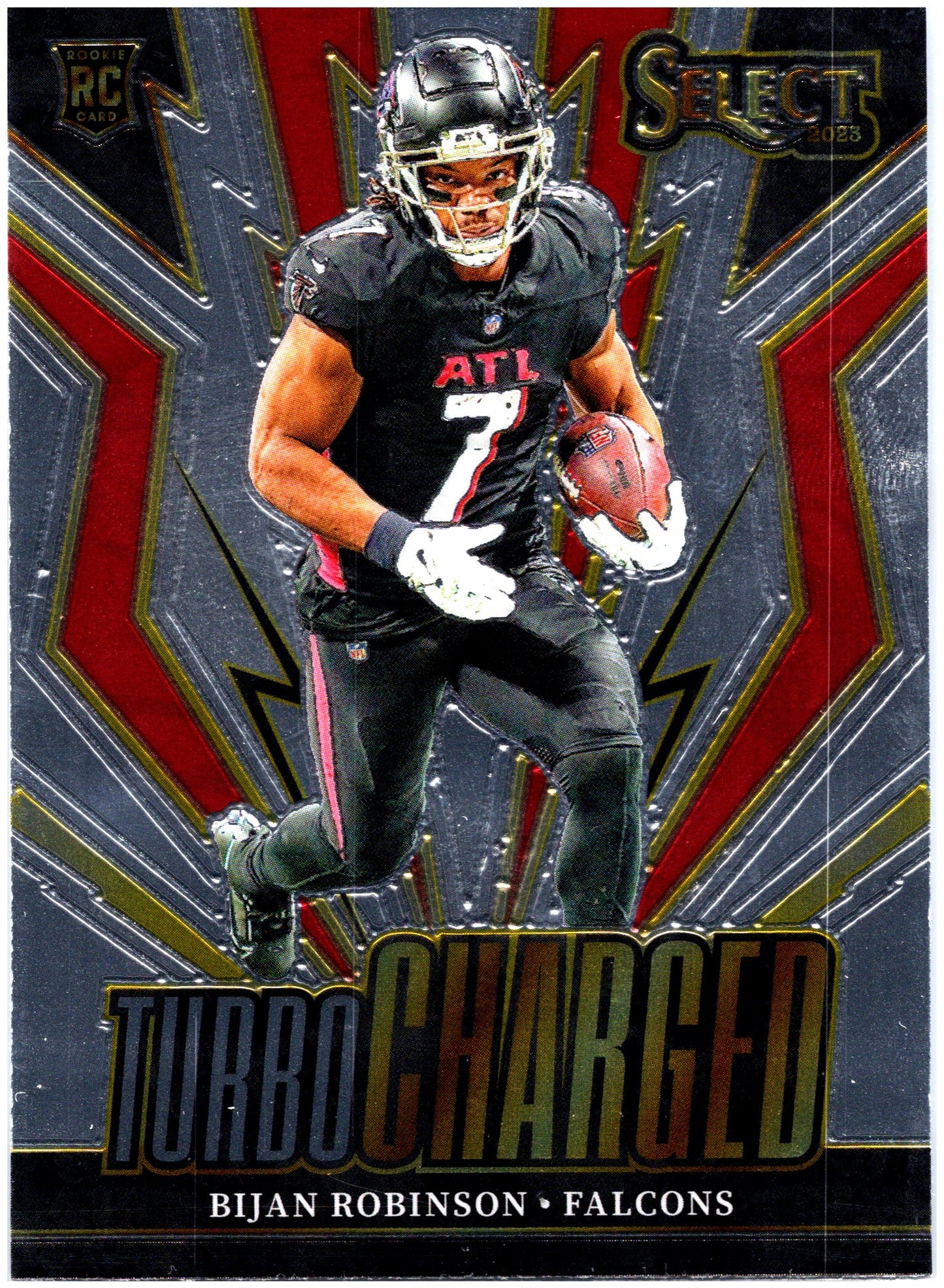 2023 Panini Select #TUR-BRO Bijan Robinson Turbocharged