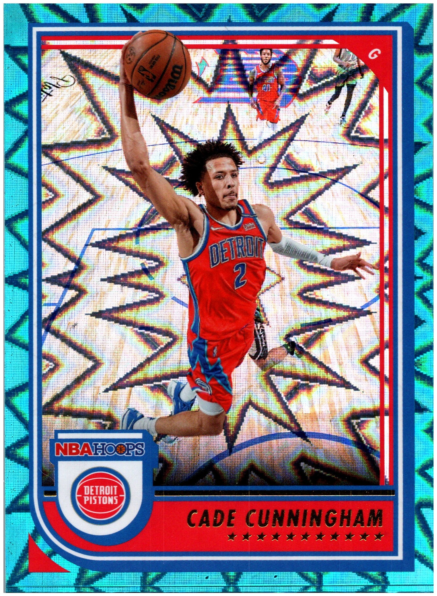 2022-23 Hoops #59 Cade Cunningham Teal Explosion