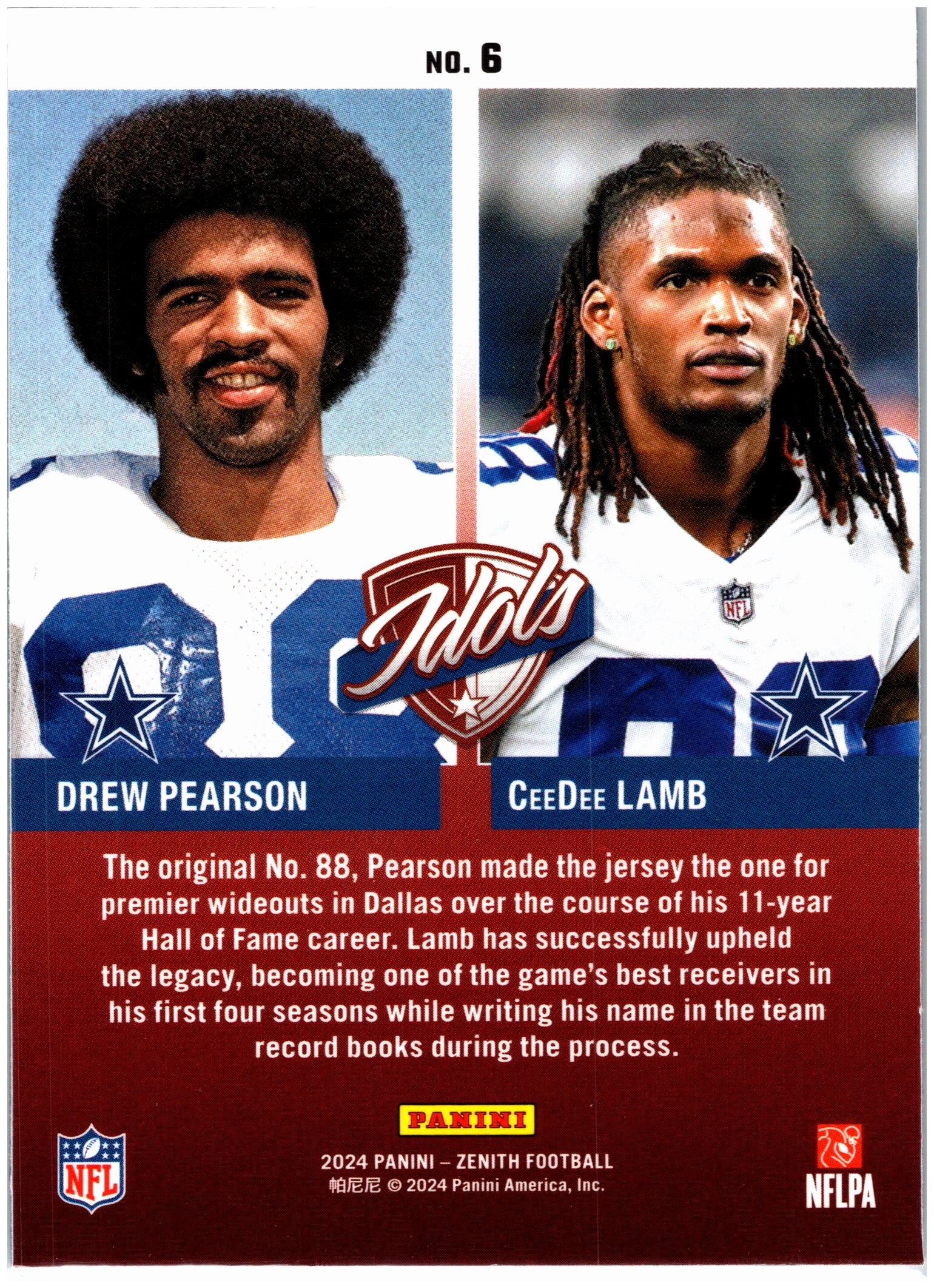 Panini Zenith #6 CeeDee Lamb Idols