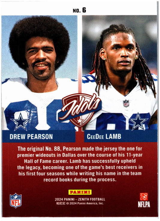 Panini Zenith #6 CeeDee Lamb Idols
