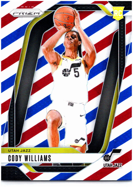 2024-25 Panini Prizm #232 Cody Williams Prizms Red White and Blue