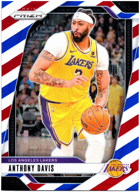 2024-25 Panini Prizm #195 Anthony Davis Prizms Red White and Blue