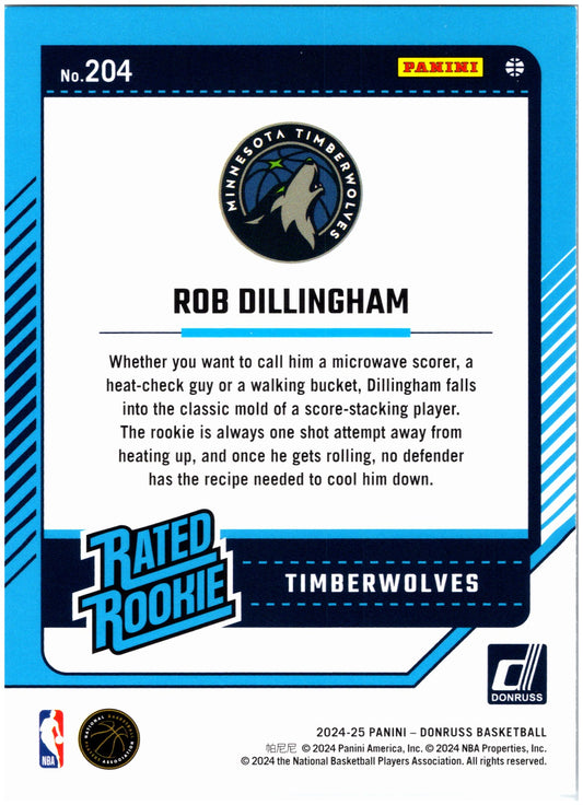 2024-25 Donruss #204 Rob Dillingham