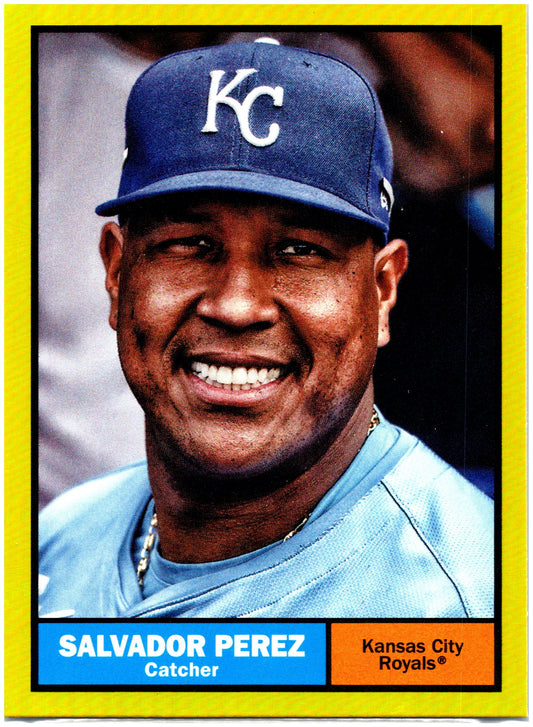 2024 Topps Archives #80 Salvador Perez Yellow Foilboard