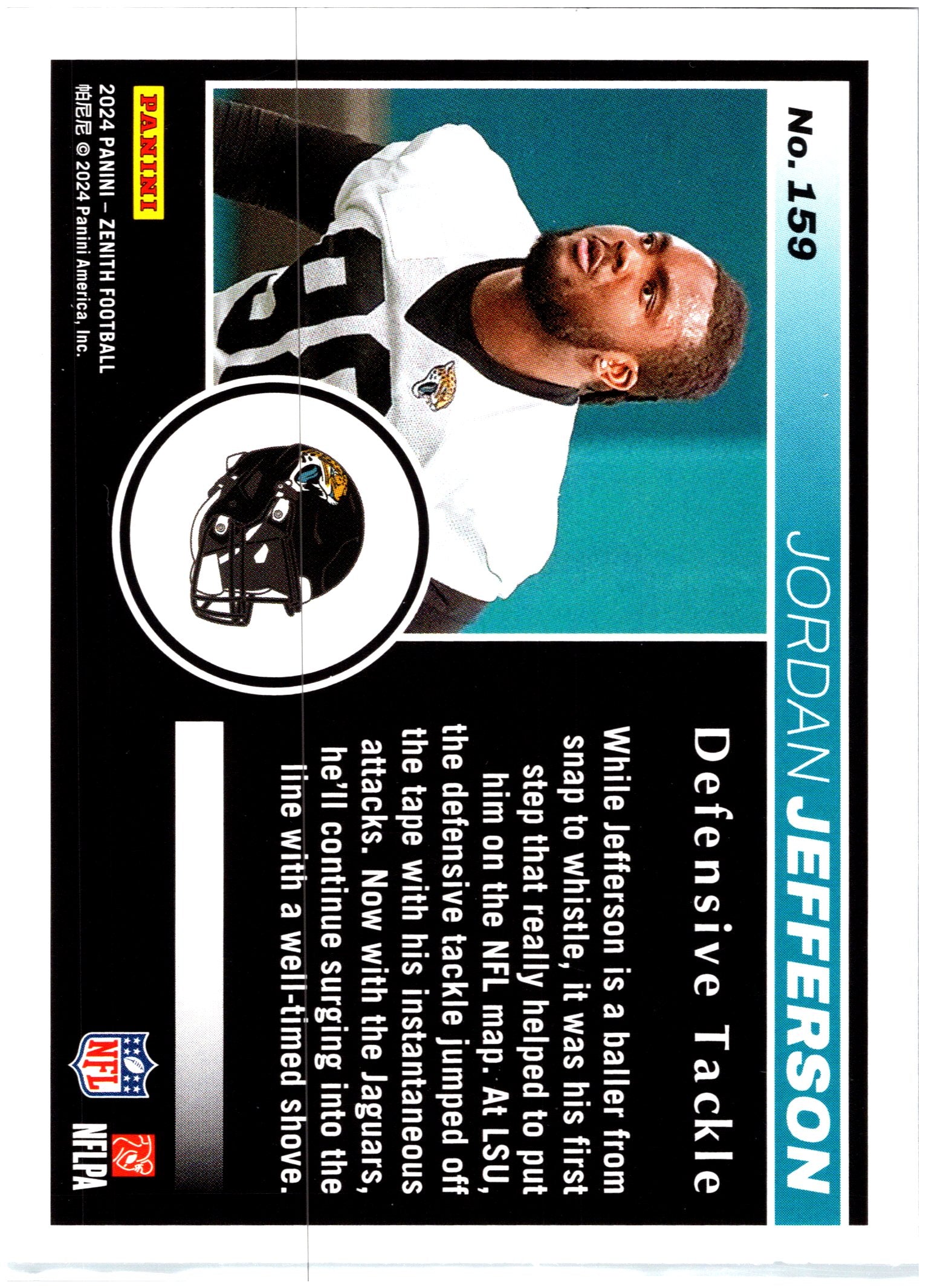 2024 Panini Zenith #159 Jordan Jefferson Two Minute Drill