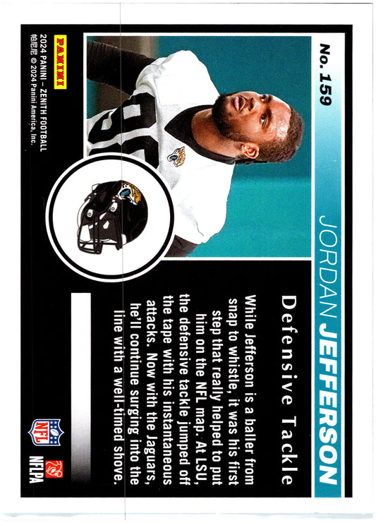 2024 Panini Zenith #159 Jordan Jefferson Two Minute Drill