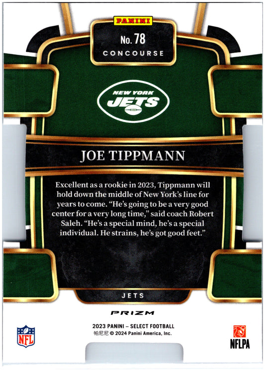 2023 Panini Select #78 Joe Tippmann Red and Yellow Prizms Die Cuts