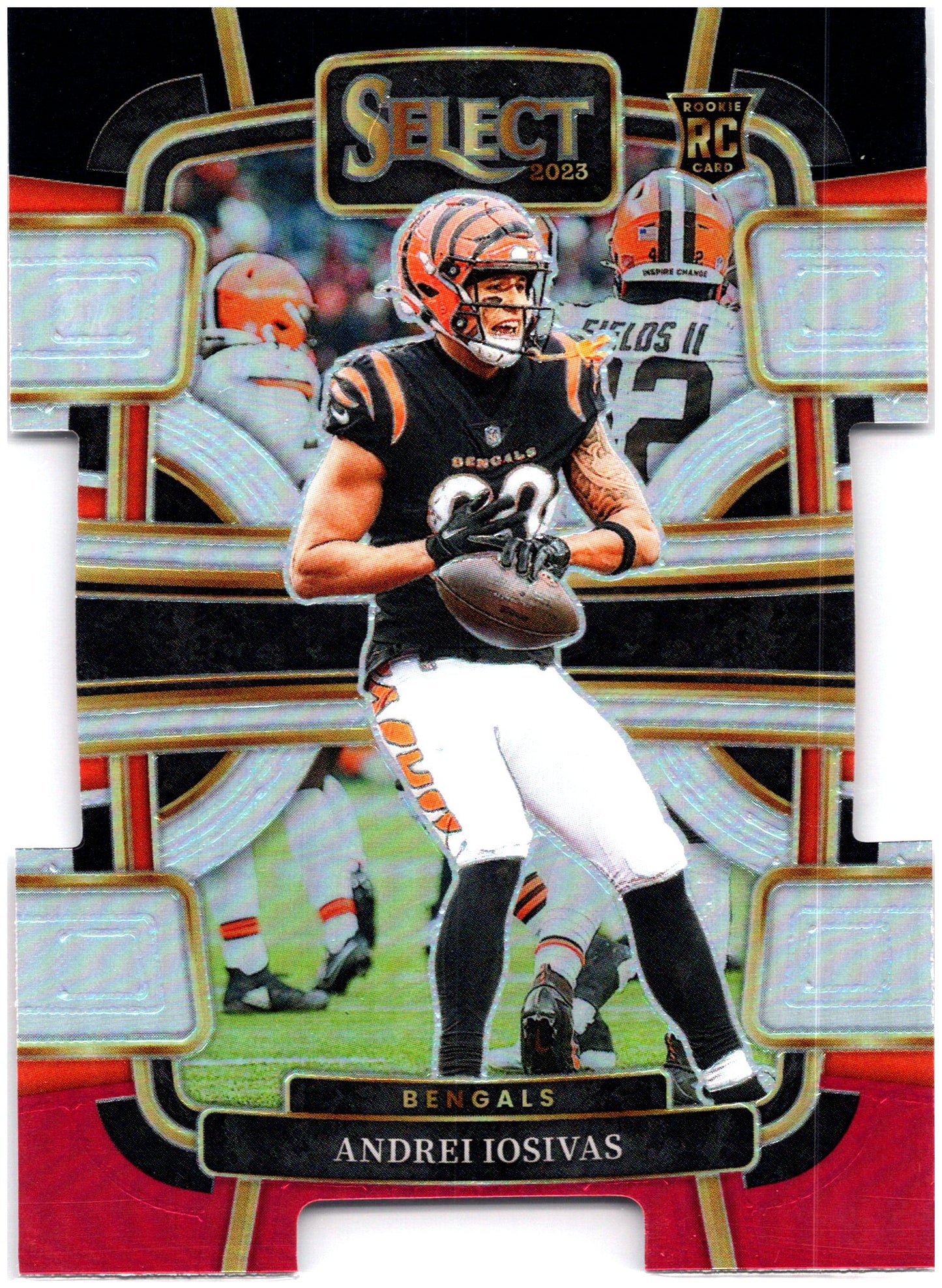 2023 Panini Select #21 Andrei Iosivas Black and Red Prizms Die Cuts