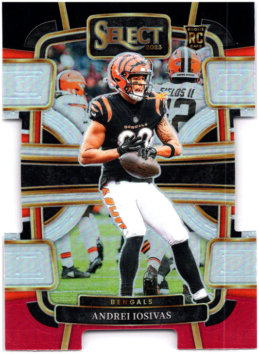 2023 Panini Select #21 Andrei Iosivas Black and Red Prizms Die Cuts