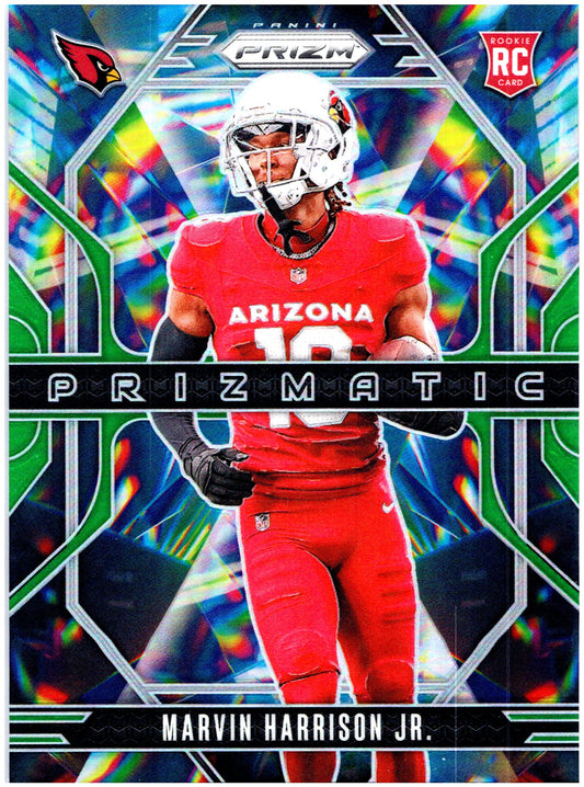 2024 Panini Prizm #12 Marvin Harrison Jr. Prizmatic Green Prizm