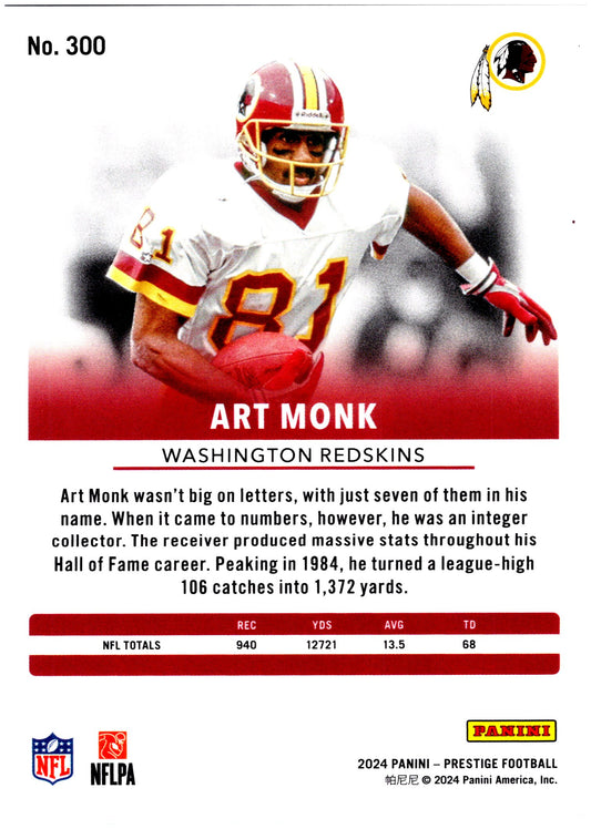 2024 Panini Prestige #300 Art Monk Purple Xtra Points #/150
