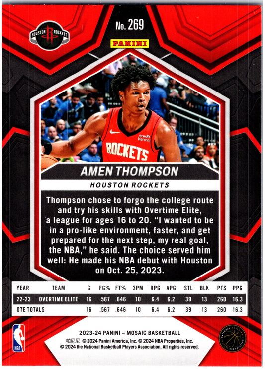 2023-24 Panini Mosaic #269 Amen Thompson