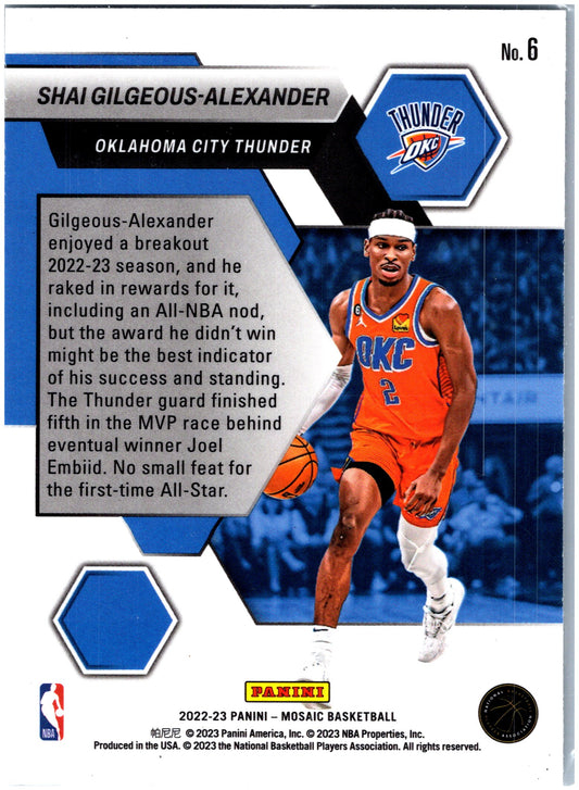 2022-23 Panini Mosaic #6 Shai Gilgeous-Alexander Montage