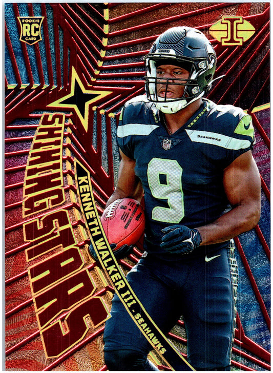 2022 Panini Illusions #SS-20 Kenneth Walker III Shining Stars Red #/75