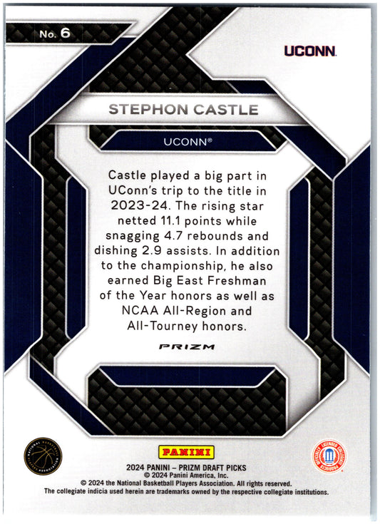 2024 Panini Prizm Draft Picks #6 Stephon Castle New Recruits Prizms Silver
