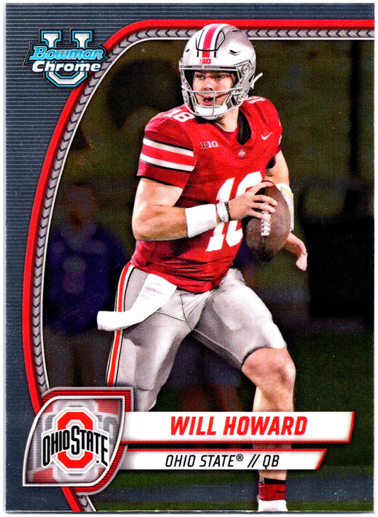 2024 Bowman University Chrome #182 Will Howard
